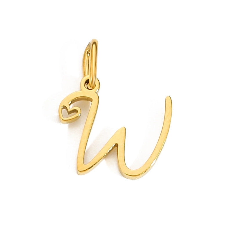 Letters W/❤️ Charms