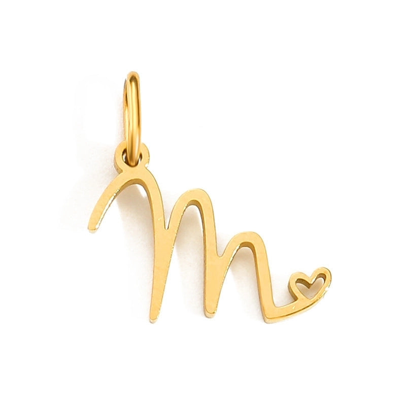 Letters W/❤️ Charms