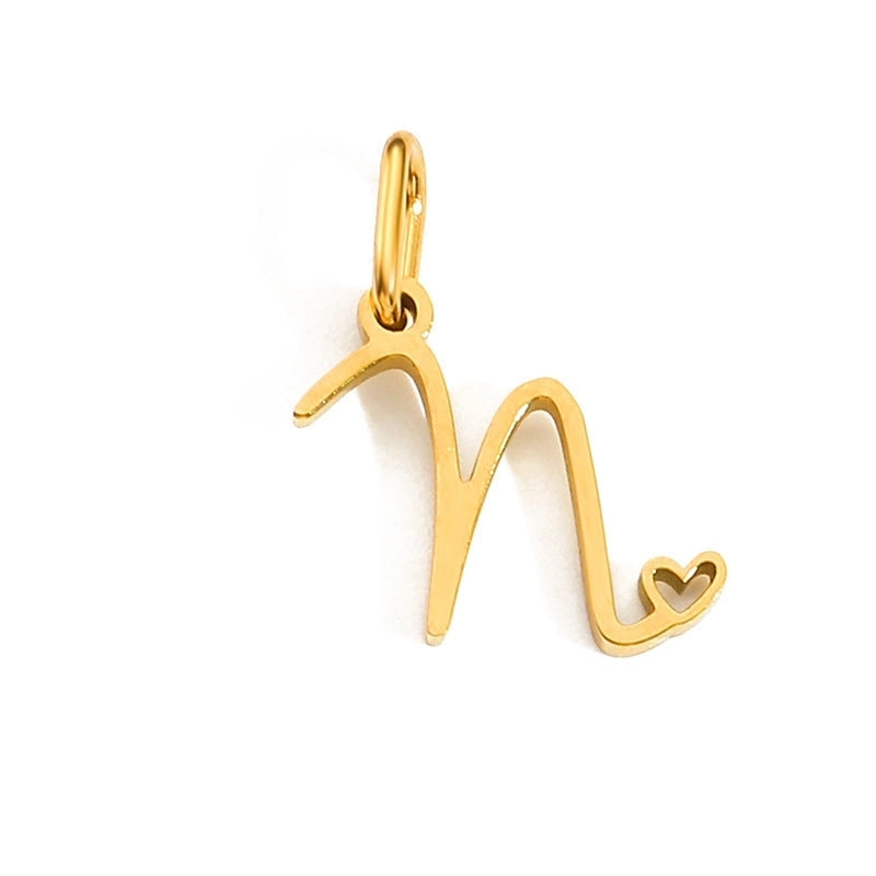 Letters W/❤️ Charms