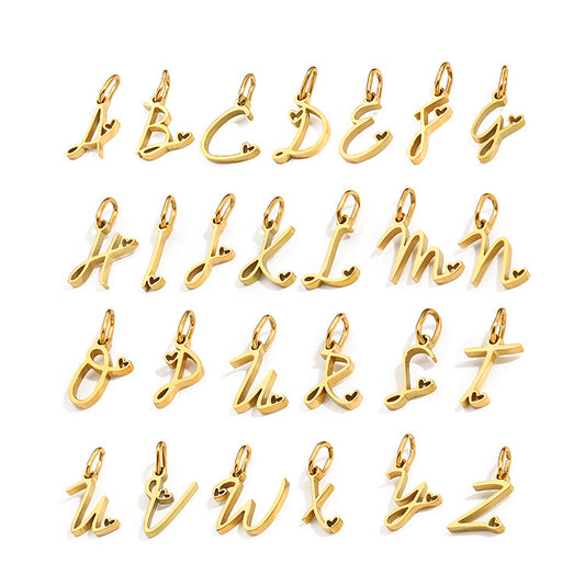 Letters W/❤️ Charms